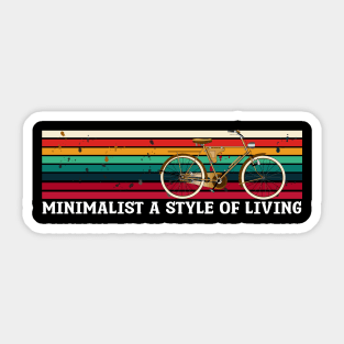 old bicycle and minimalistic lifestyle lettering and minimalistic lifestyle lettering Sticker